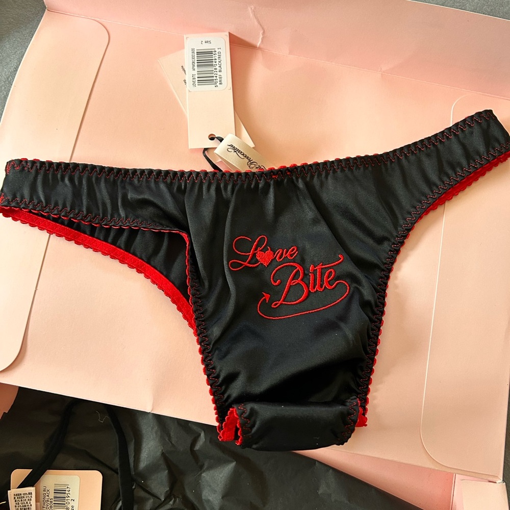 Agent Provocateur LoveBite Halloween silk panties new size 2